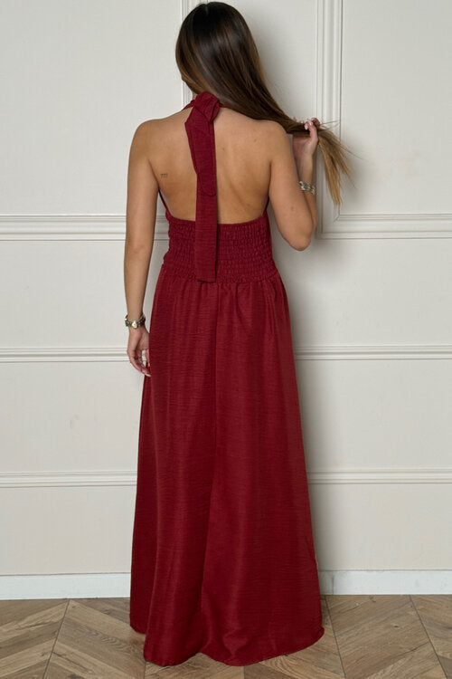Robe Femme Cache-Cœur + Bijoux - Style Élégant - Coupe Flatteuse