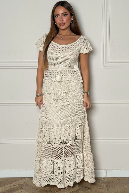 Ensemble Crochet Top + Jupe Femme