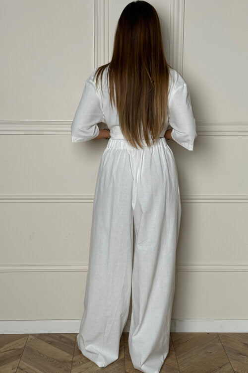 Pantalon en Lin Oversize Femme