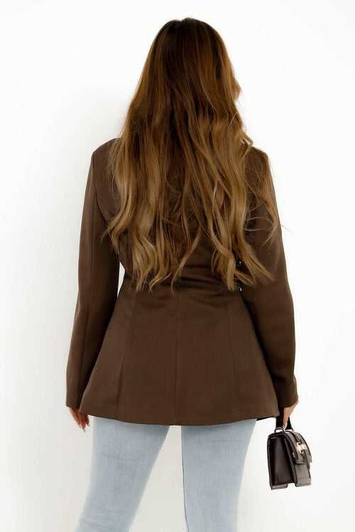 Blazer Col Rond Cintré