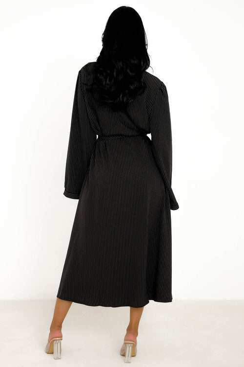 Robe Chemise Rayée + Laçage