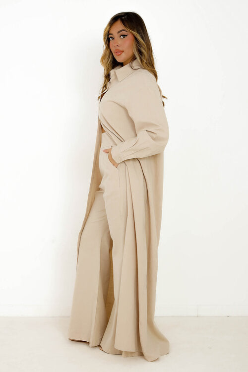 Ensemble Chemise Maxi + Pantalon Fluide