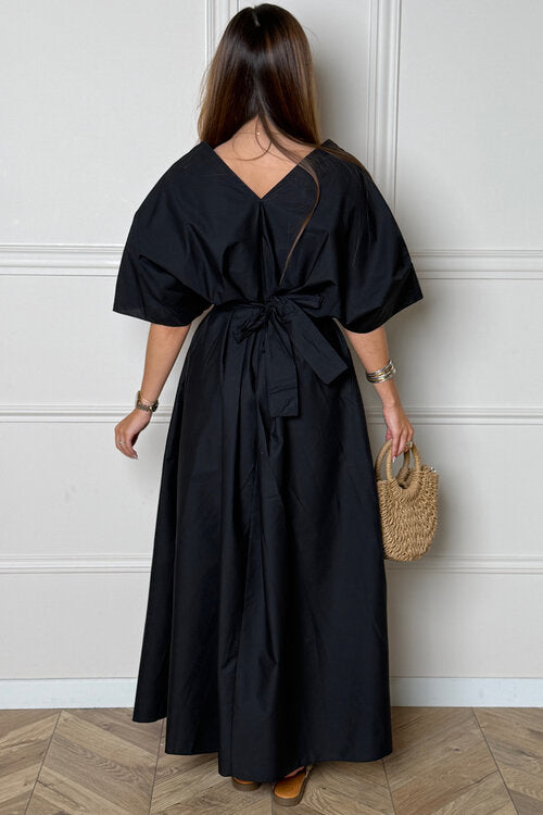 Robe Col V à Pinces Femme