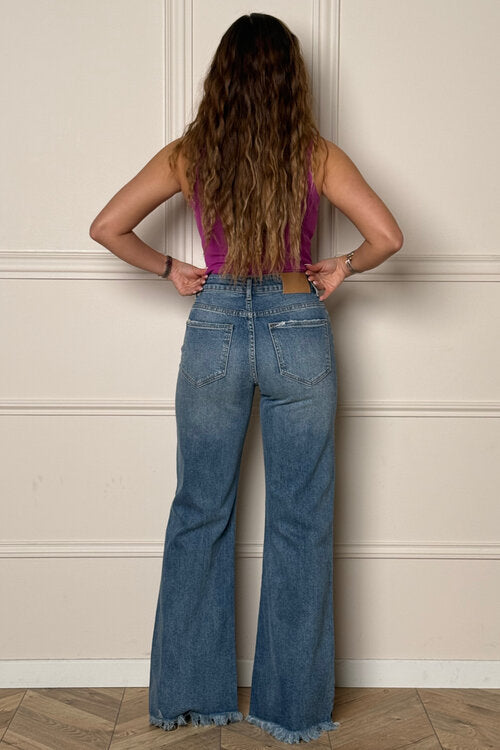 Jeans Bas Froufrou + Passants Tressés