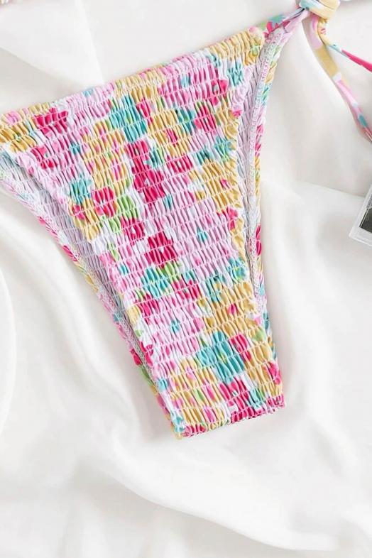 Maillot de Bain Fleuri Femme Multicolore