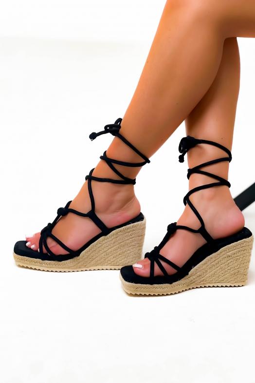 Espadrilles à Lanières Noir