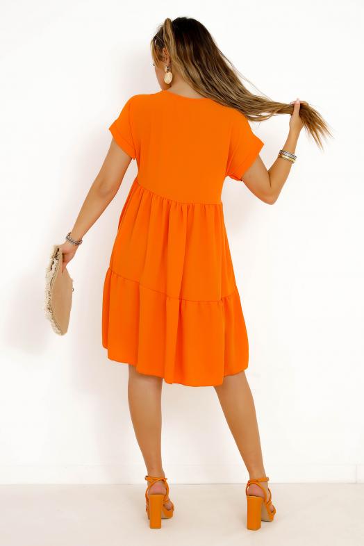 Robe Col V Ample Femme