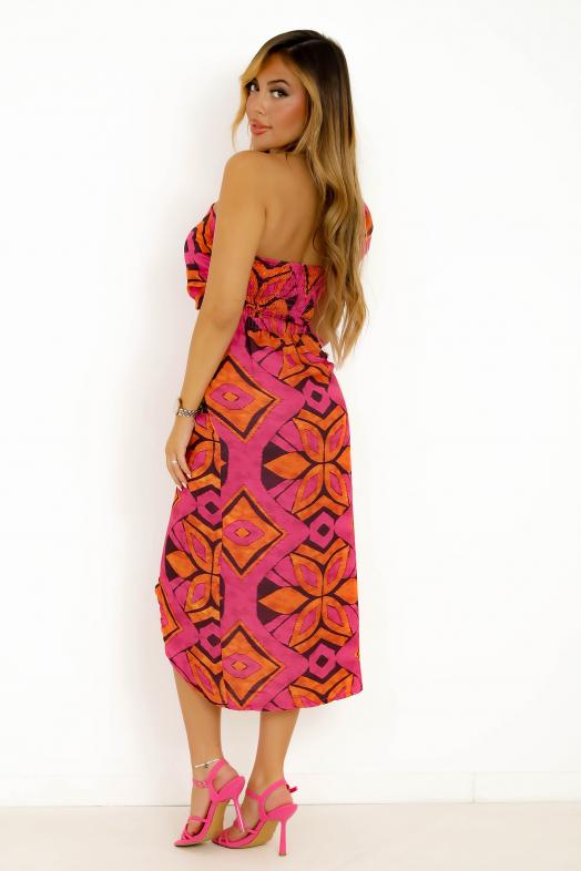 Ensemble Top + Jupe Imprimée Femme